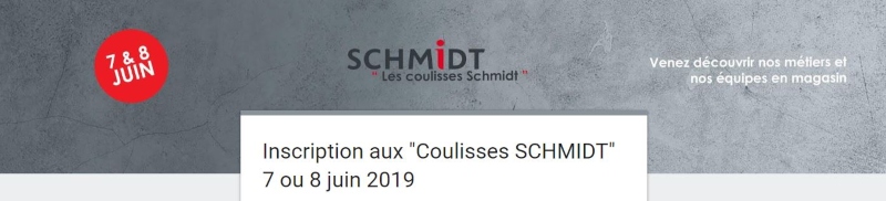 Schmidt les coulisses registration form