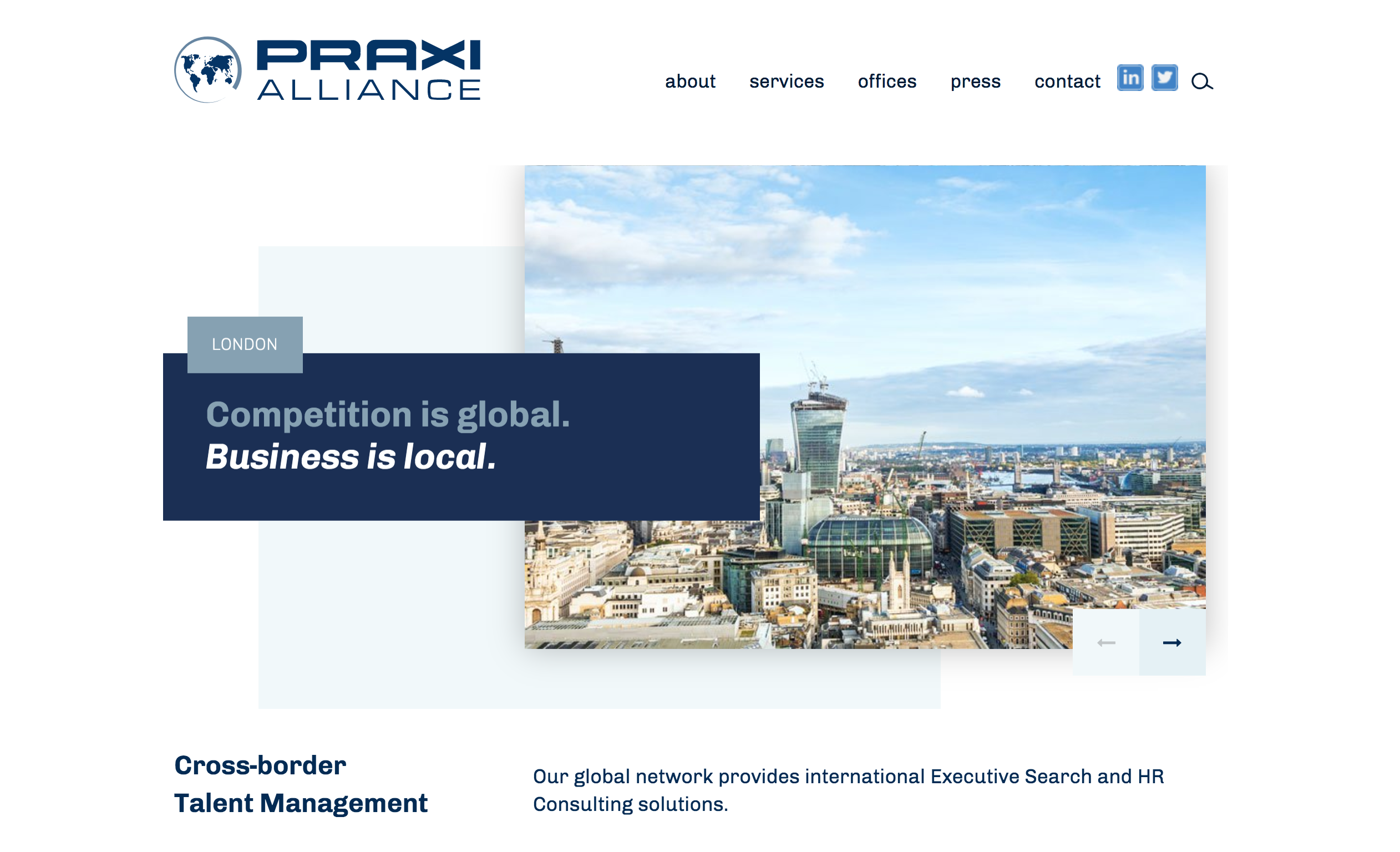 A new group page for the executive recruitment company