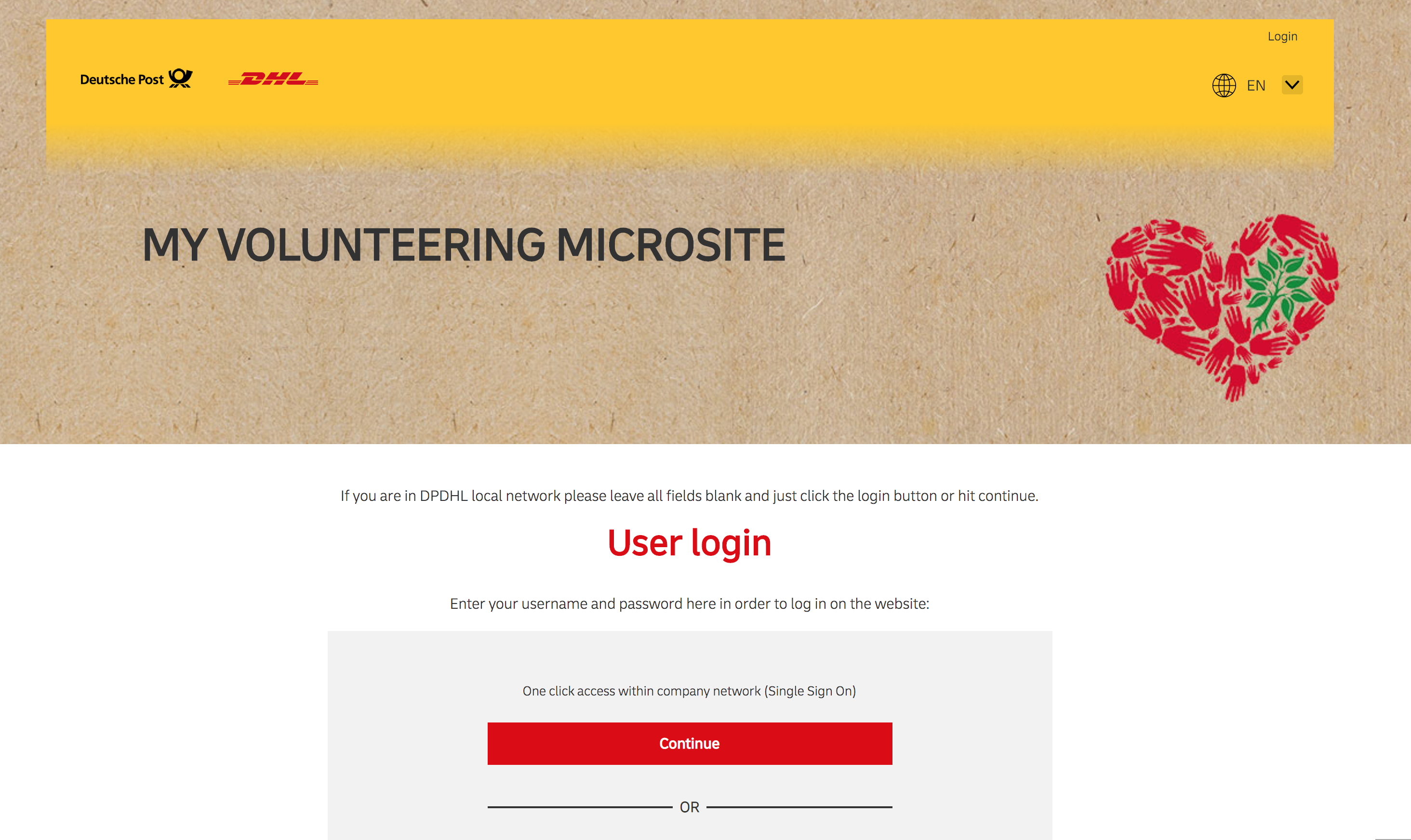 German logistic's firm launches a microsite for their employee giving program