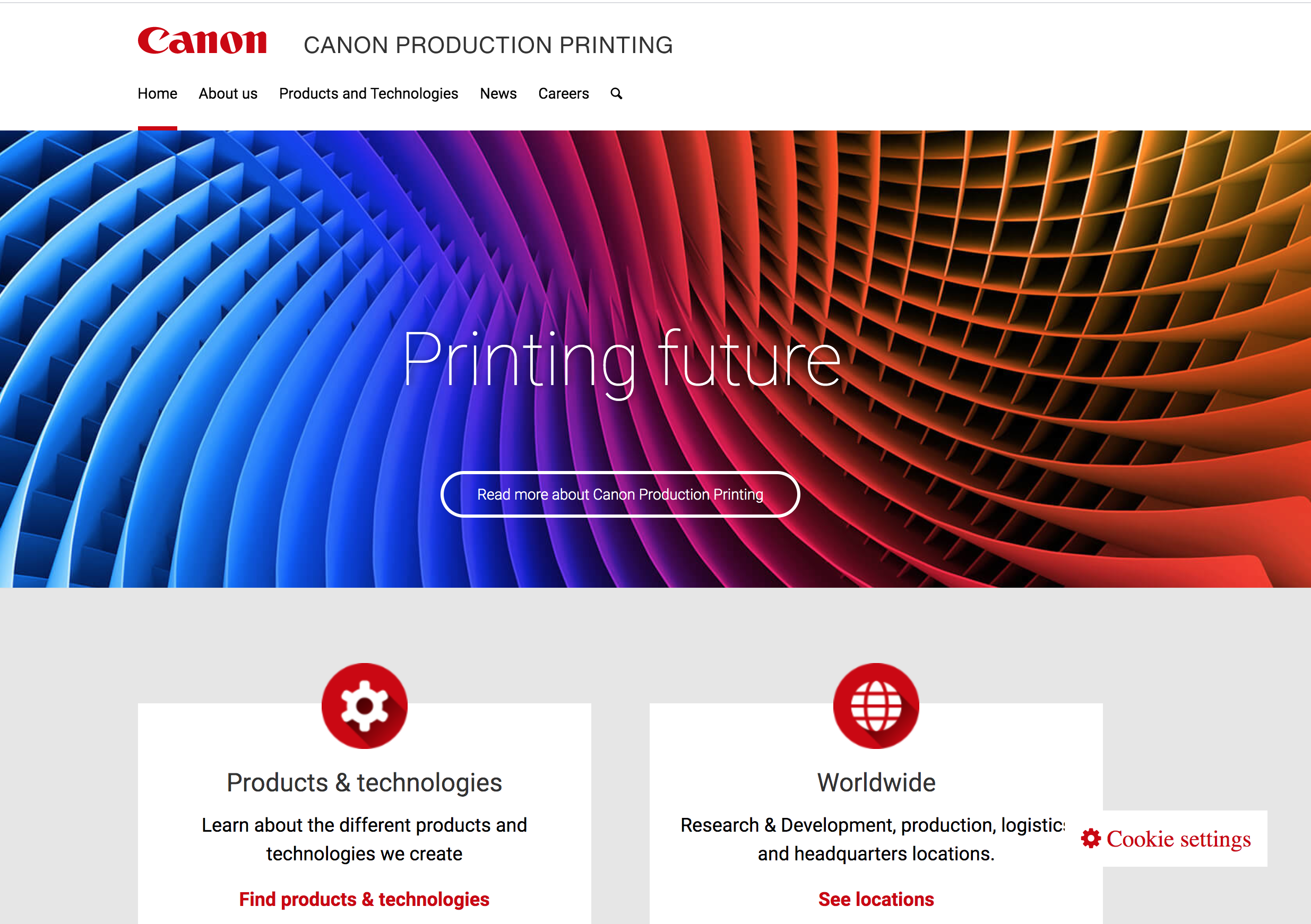 Canon launches their production printing portal on .canon