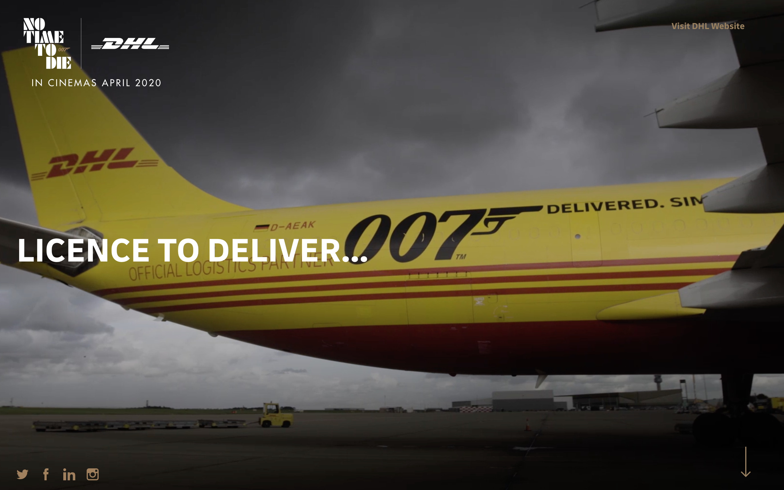 DHL's huge promotion with the new James Bond film in 2020