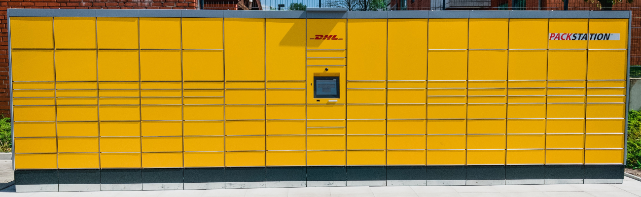 Picture of a DHL Pack Station collection lockers