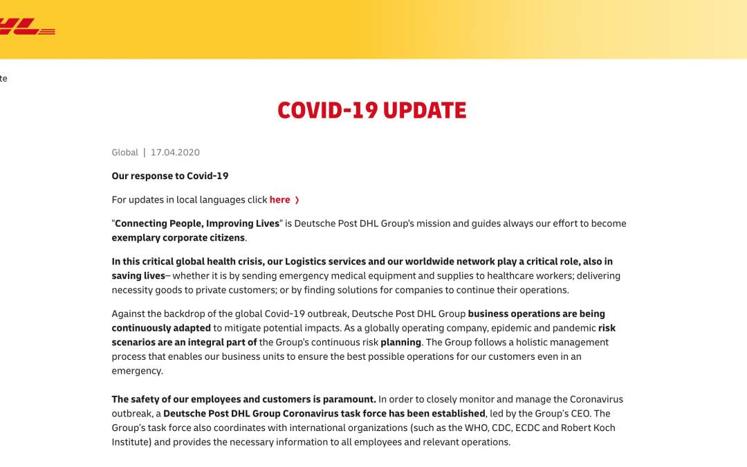 coronavirus.dhl