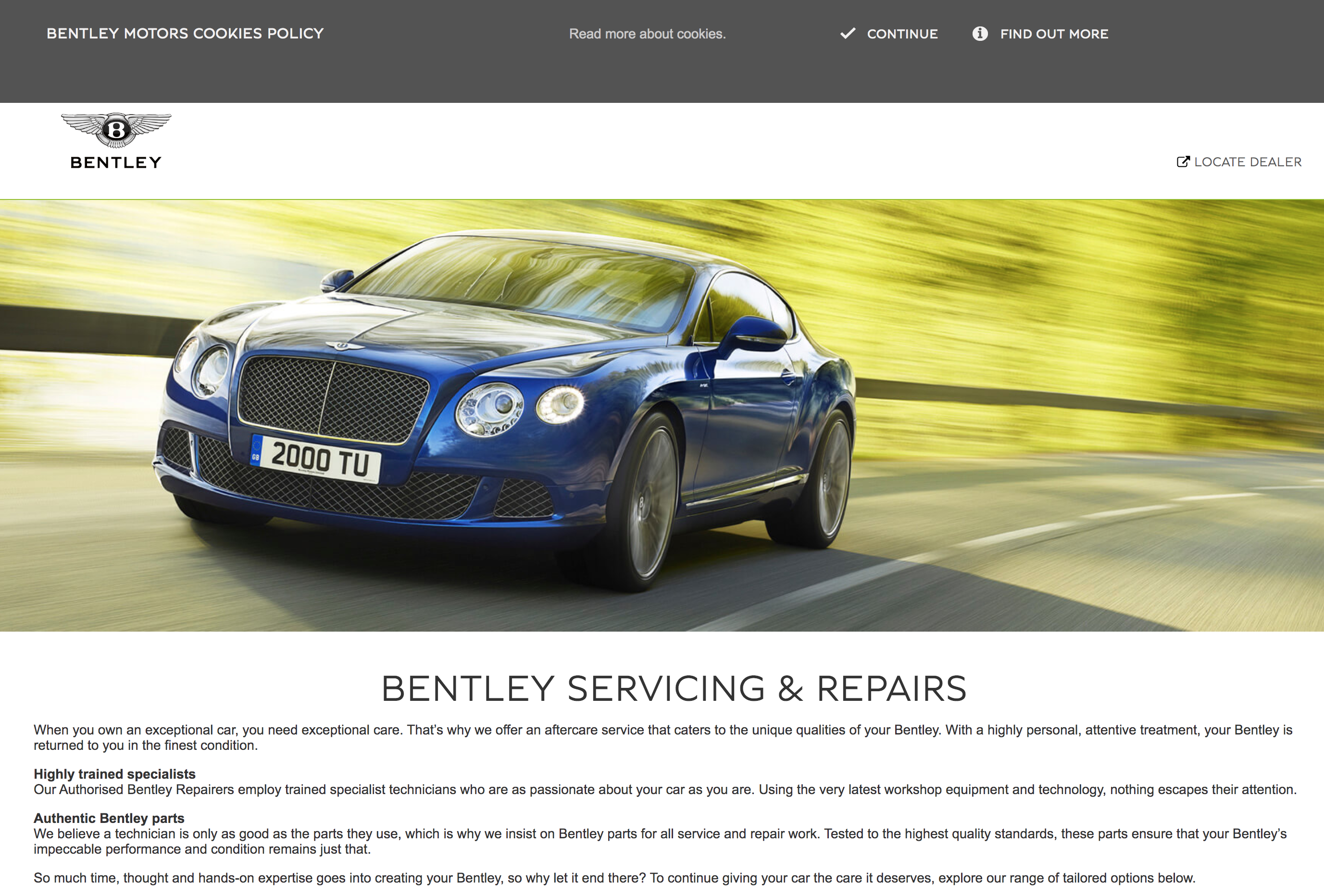 Classy domain to get your classy Bentley seviced. Perfect!